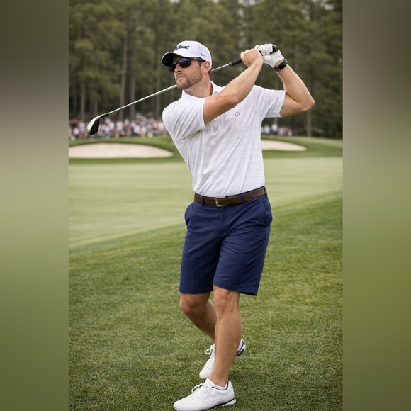 TravisMathew Pima Blend Striped Performance Polo Shirt - Men’s Large - Picture 3 of 14